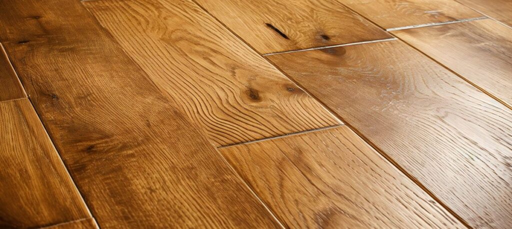 Close-up of oak timber flooring