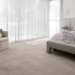 Aviva nylon carpet in Kali installed in a room