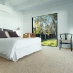 Brit wool carpet in Bramble installed in a room