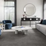 Callista nylon carpet in Bluster installed in a room