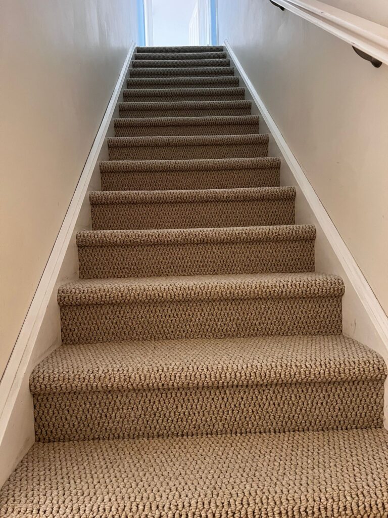 Carpeted staircase