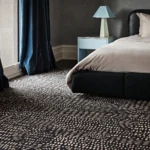 Encore woven carpet in Levu installed in a room