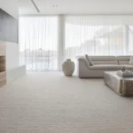 Everton wool carpet in Honeycombe installed in a room