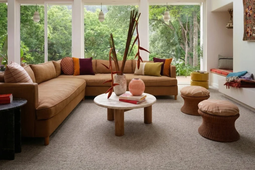 Mainland wool carpet in Walnut installed in a room