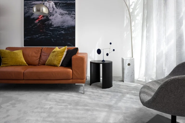 Melody nylon carpet in Lazer installed in a room