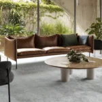 Plume nylon carpet in Drift installed in a room
