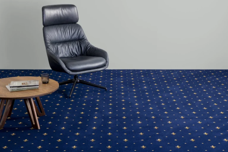 Royal Lily woven carpet in Majestic installed in a room