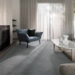 Sable nylon carpet in Smoke installed in a room