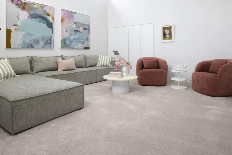 Sensation nylon carpet in Reverie installed in a room